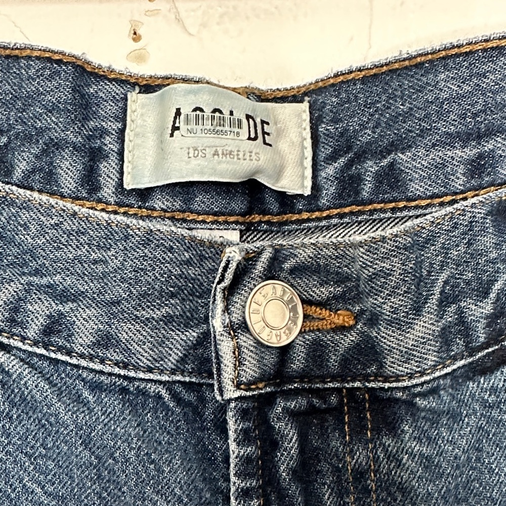 AGOLDE Minka Cargo Wide Leg High Rise Jeans Path Wash Size 29 - Picture 4 of 9